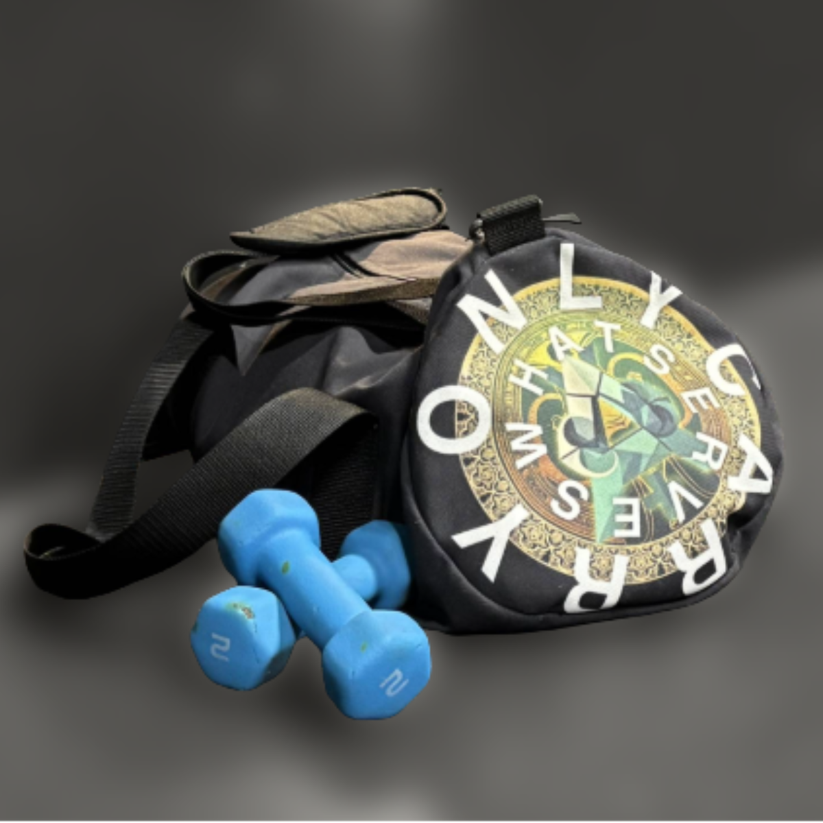 Only Carry What Serves A+ Gym Tote - Black