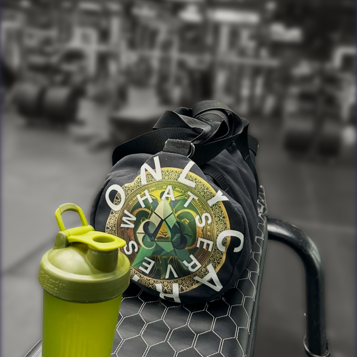Only Carry What Serves A+ Gym Tote - Black
